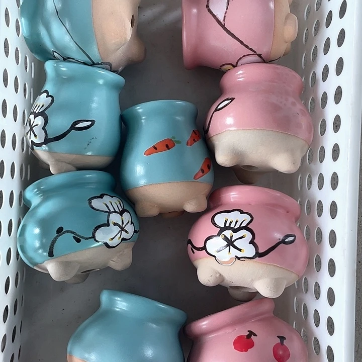 随机6个半手工花盆清浮力