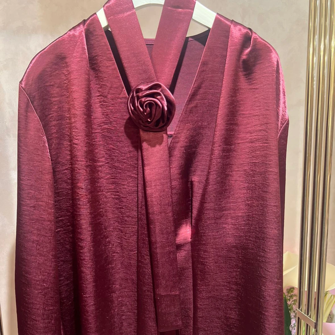 女士双色衬衫（红白）