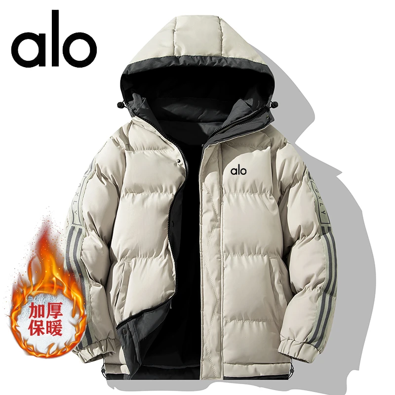 连帽棉衣韩版宽松商务连帽棉服条纹双压线男时尚保暖