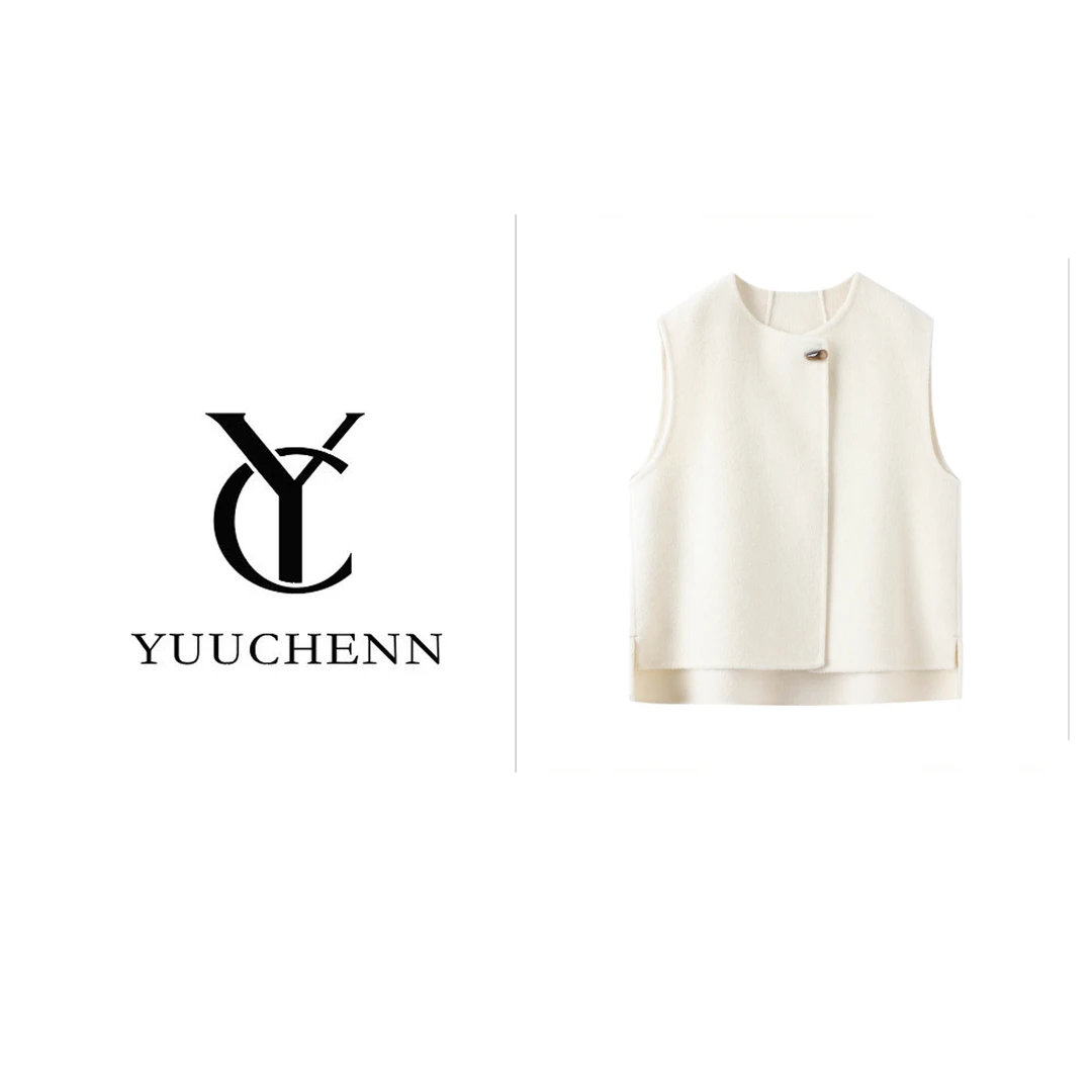 YUUCHENN羊毛牛角扣马甲305