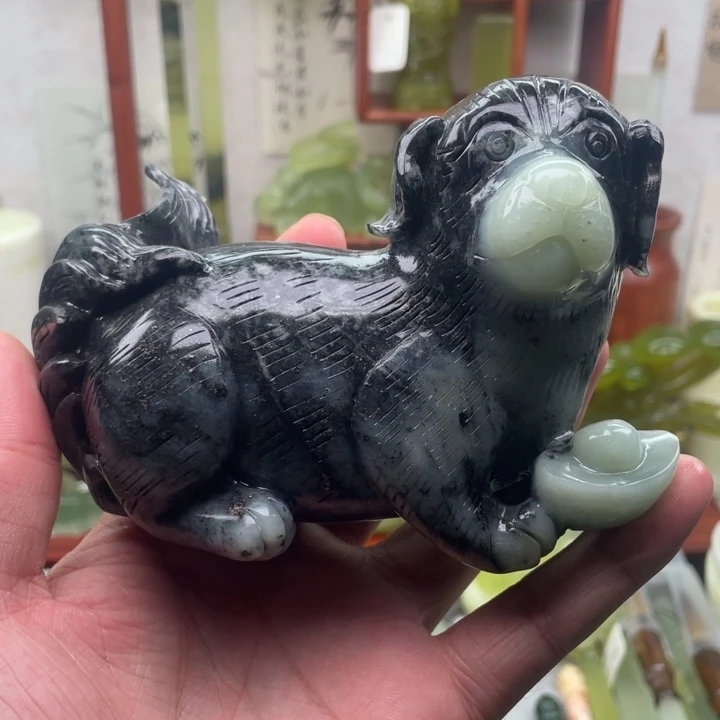 未镶嵌蛇纹石玉四大名玉手把