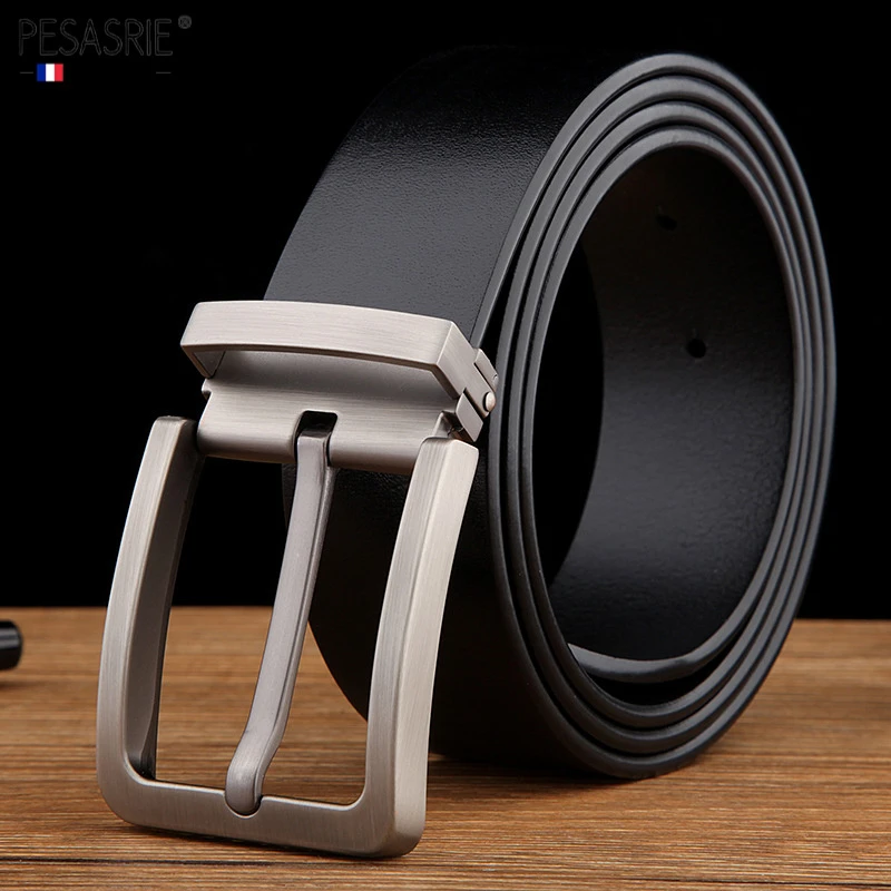 皮带男士真皮针扣头层纯牛皮腰带休闲百搭韩版中年轻人裤带男款