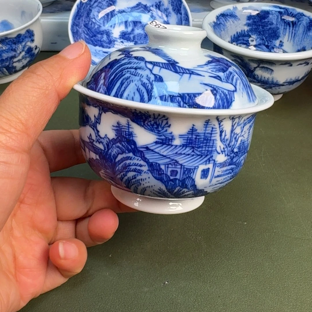 瓷景德镇纯手绘茶具圆圆293