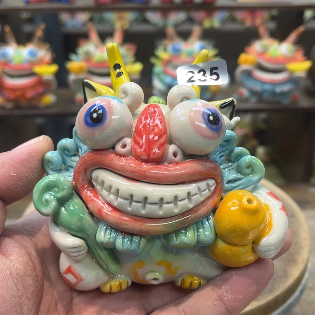 陶瓷纯手工抽象陶瓷摆件235