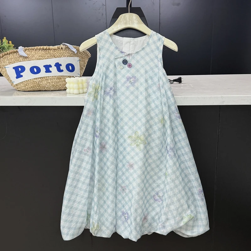 【现货】leomama女童连衣裙夏季设计师风儿童无袖背心裙中大童裙子