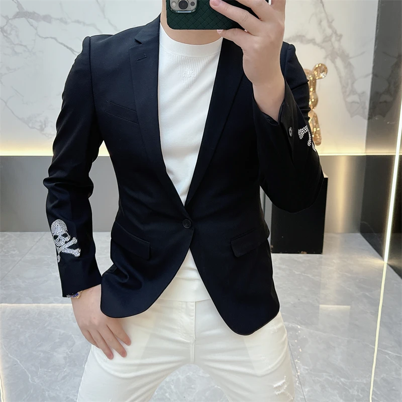 BX轻奢.欧版潮牌高级感男士西装时尚潮流修身外套帅2025春季新款