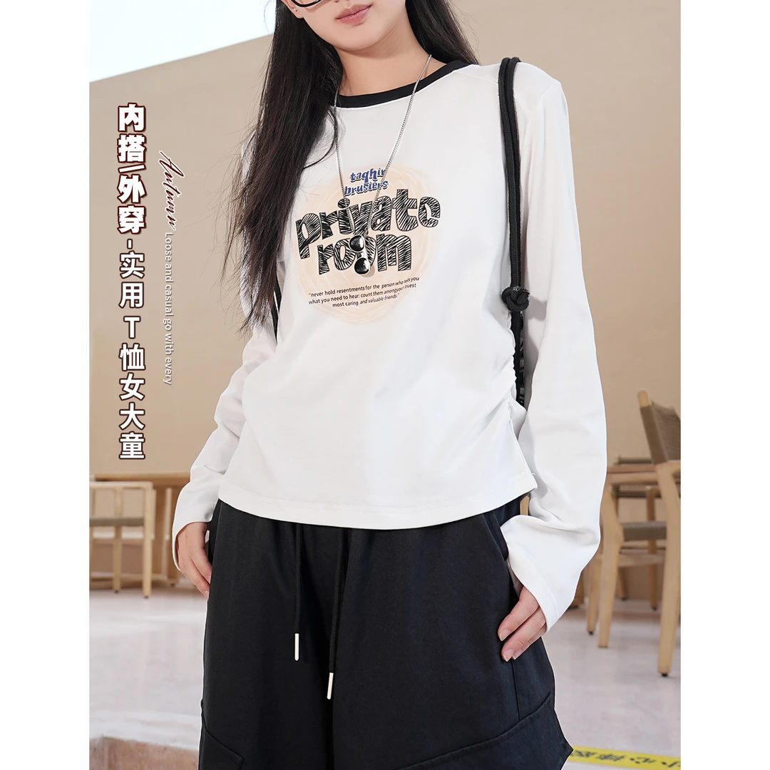 【断码特价】女大童长袖t恤2025新款学生儿童打底衫女童上衣春秋