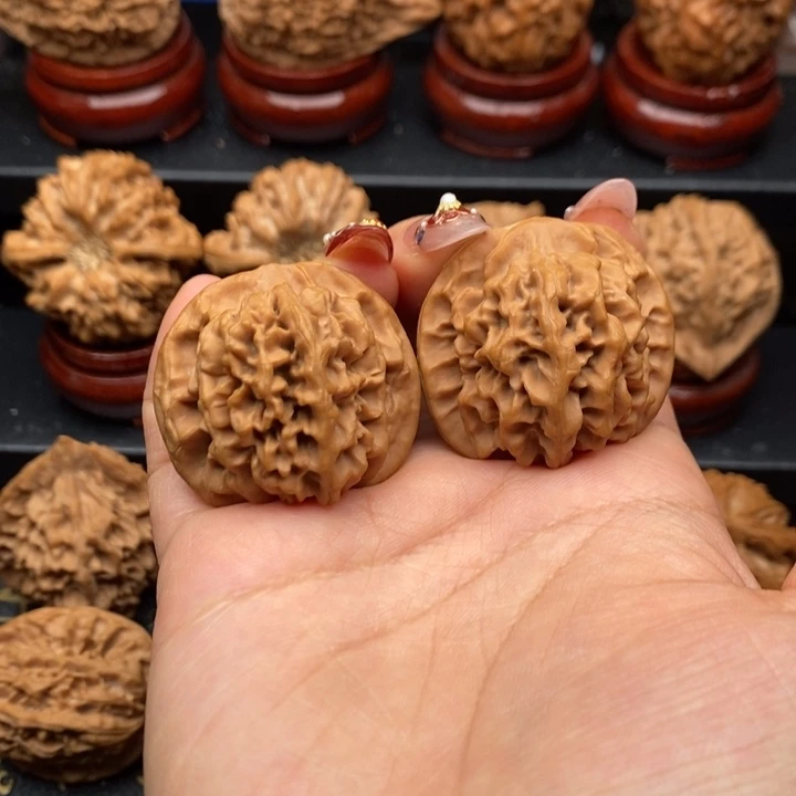 吊坠文玩核桃秦岭秦闷35修尖