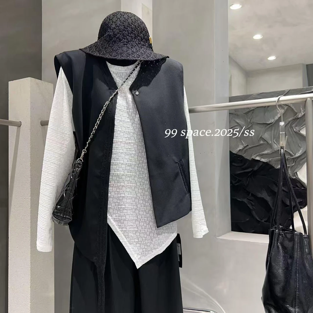 99-新款花边马甲两件套25259