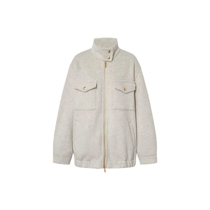 【二哥专属浮利】工装风金属拉链双面呢外套T21