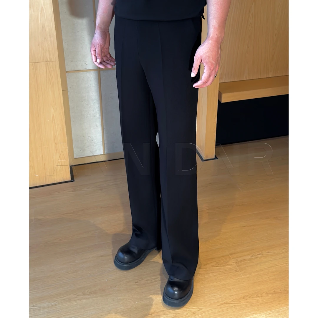 ANN DNR “板正裤” 秋冬厚度高级感中缝压褶直筒休闲西裤KL30516