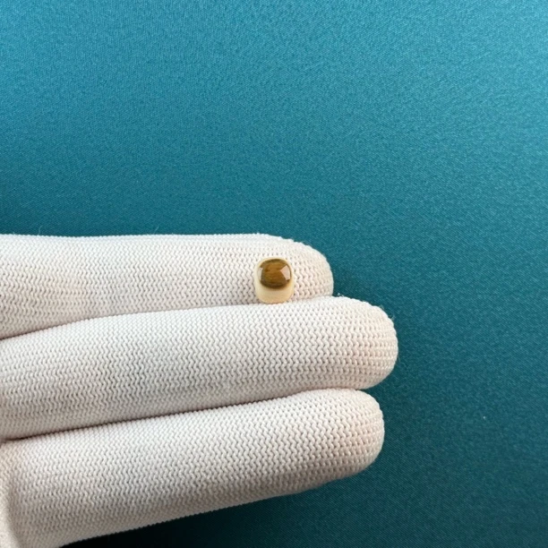 D34-02天然猛犸牙 精品蓝眼老型珠8*6.8mm支持复检假一罚十