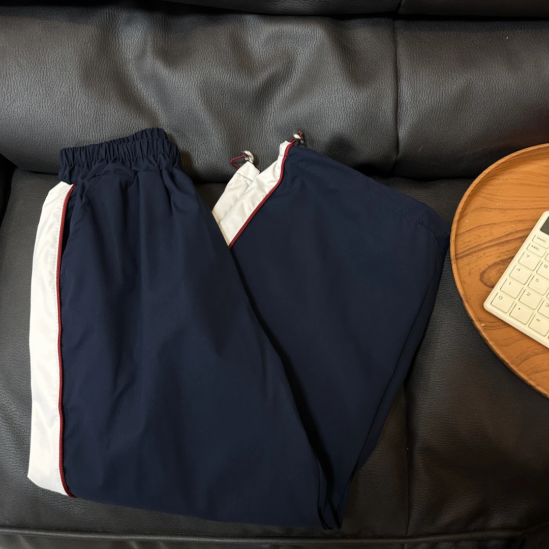 3949男女童时髦洋气个性百搭炸街春秋抽绳直筒裤