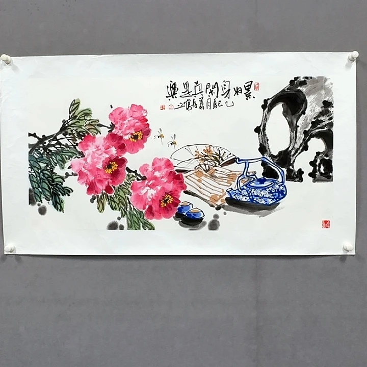 国画亲笔手绘放心去藏