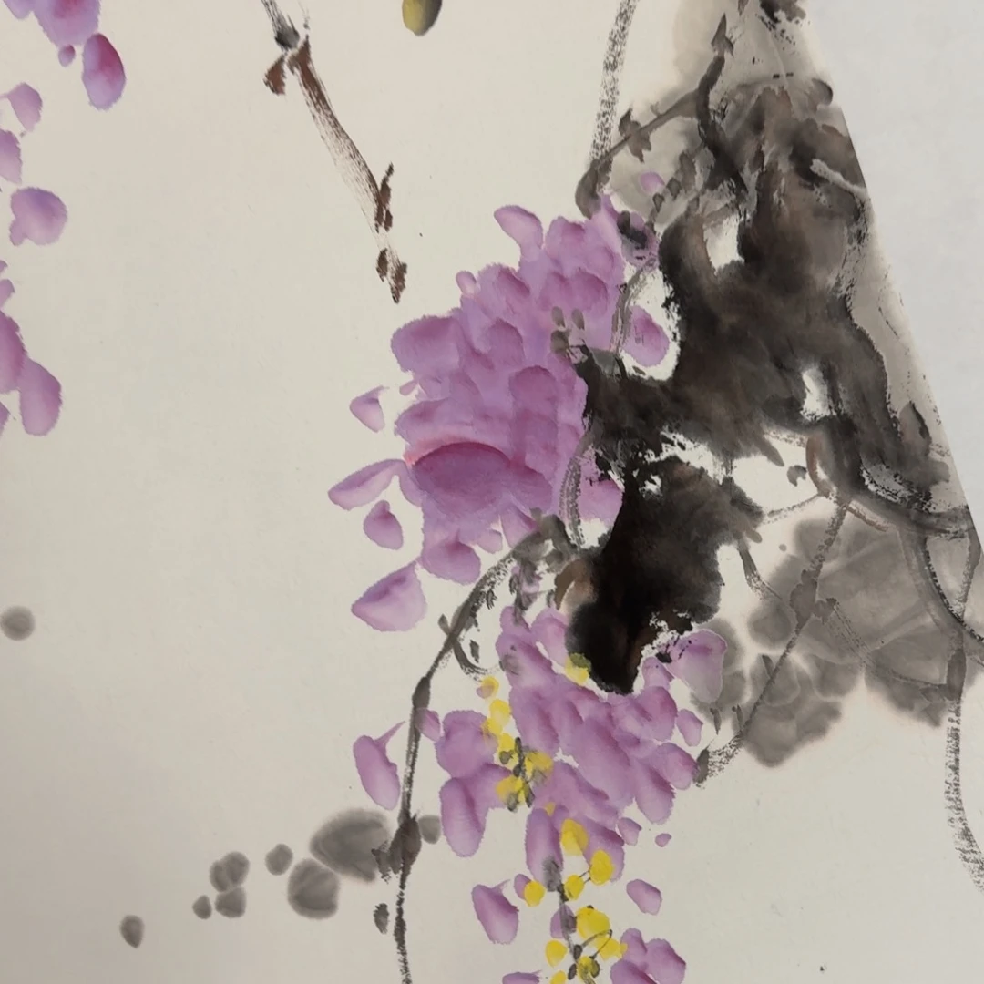 国画纯手绘山水花鸟作品
