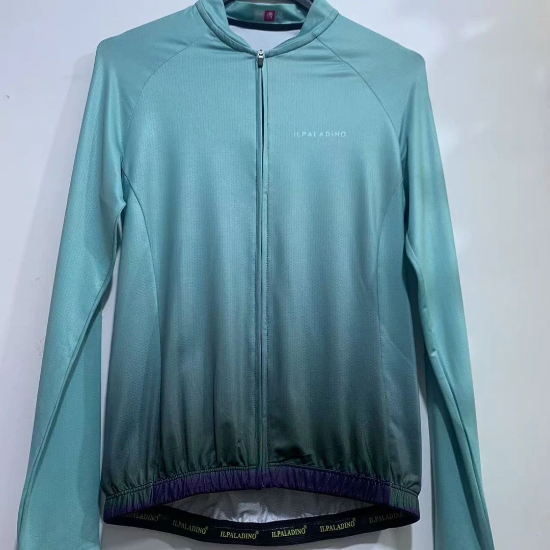 SQ 589【蓝色渐变冰丝长袖女士】ILPALADINO专业版骑行服