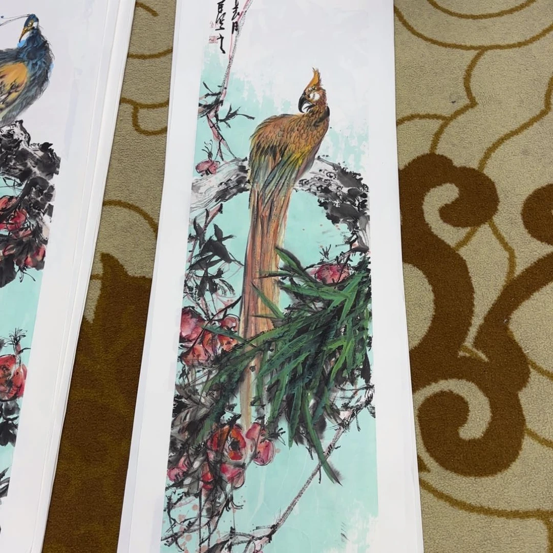 国画踏**梅赵建龙四尺对开李欣主播