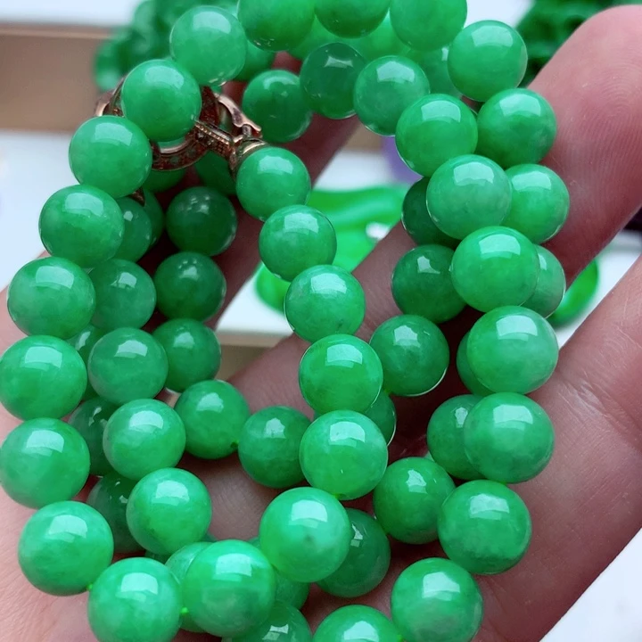 翡翠未镶嵌毛衣链