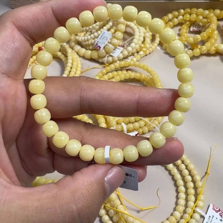 手链琥珀未镶嵌蜜蜡精工6mm老型单圈