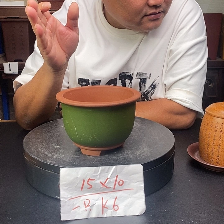 紫砂花盆货号一只K6