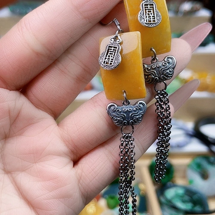 翡翠未镶嵌手链耳坠