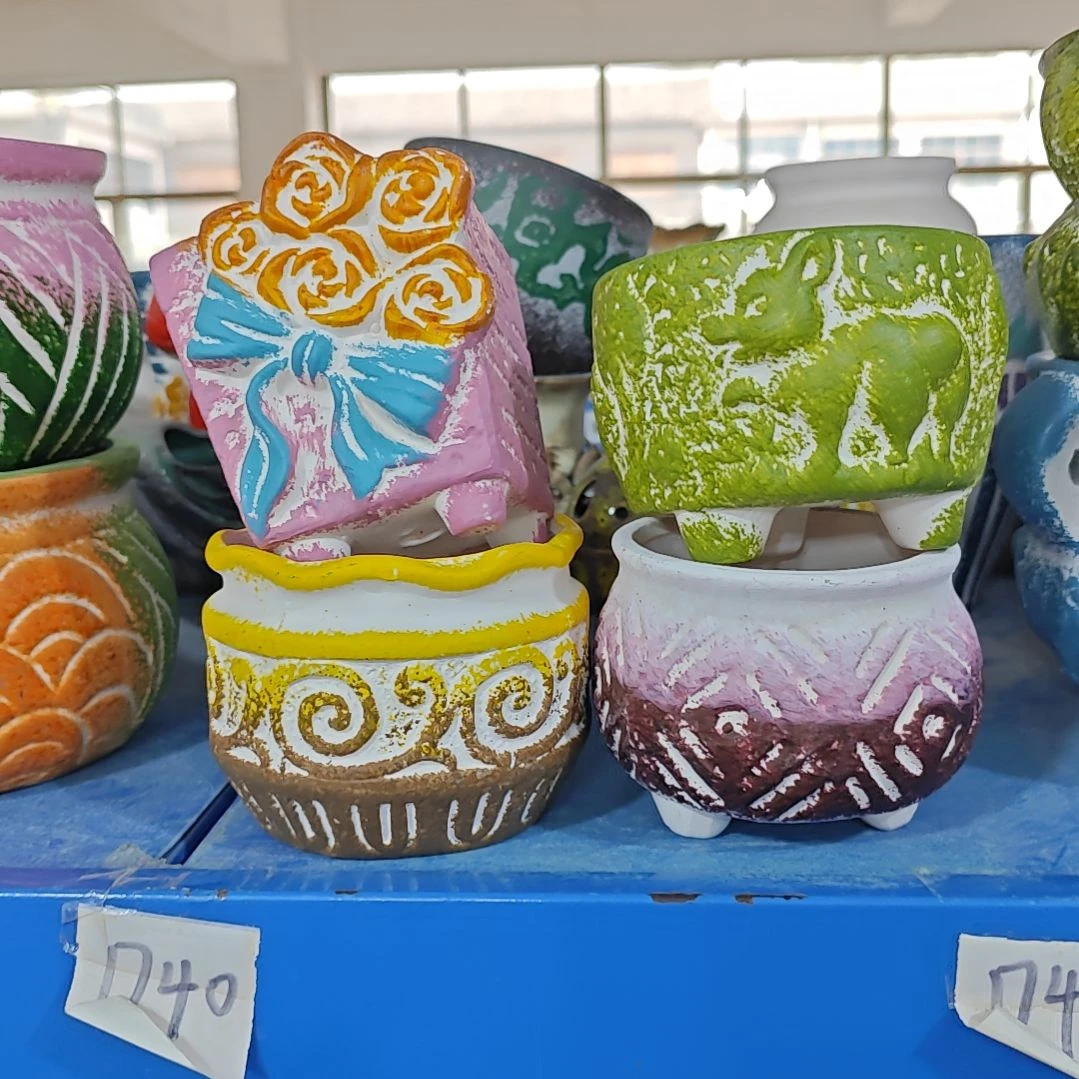 红陶吸水透气的白陶花盆凑满12发货