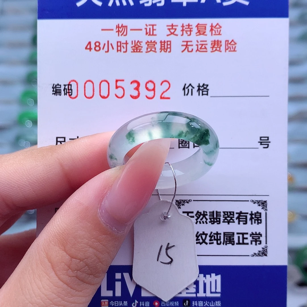 翡翠未镶嵌戒指天然