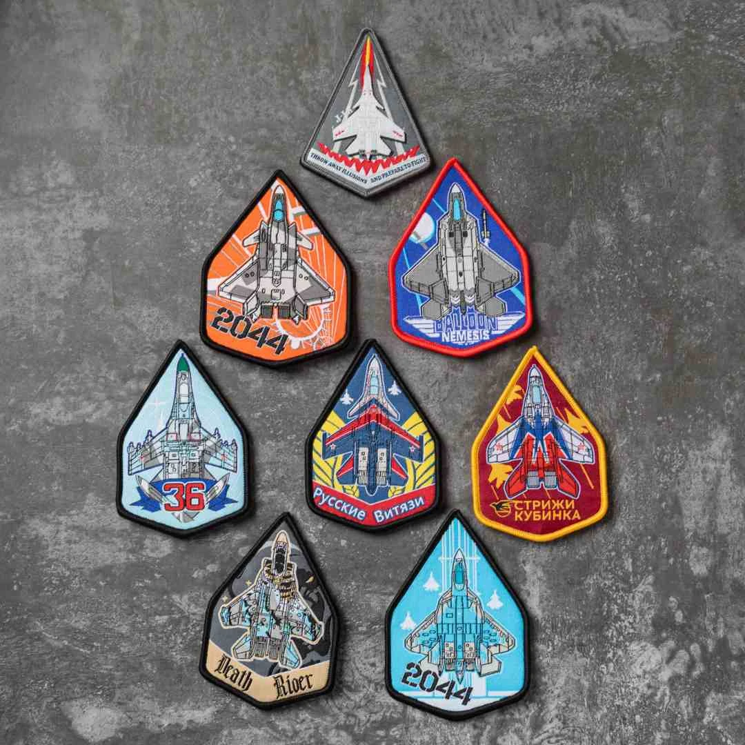 TOPGUN士气章轰6K  J20威龙俄罗斯臂章J15飞鲨包贴织唛军鸟魔术贴