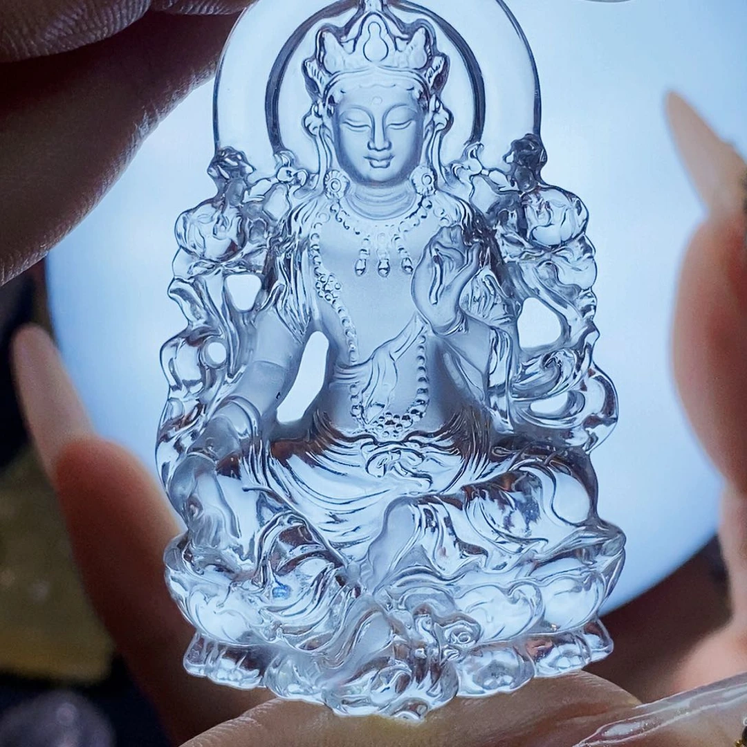 水晶颈饰未镶嵌M**边吊坠