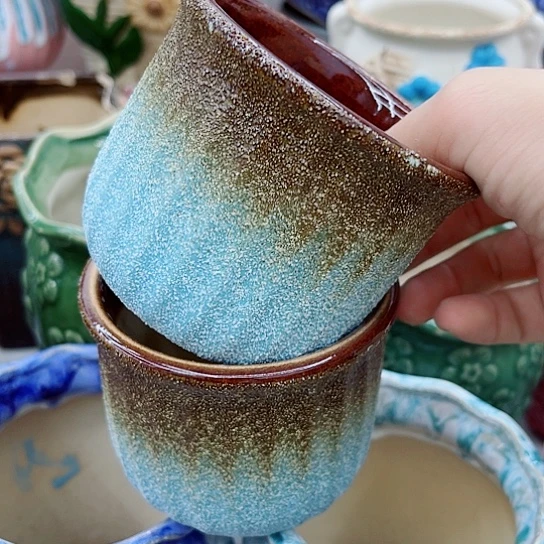 多肉绿植陶瓷花盆9.9包邮，有空