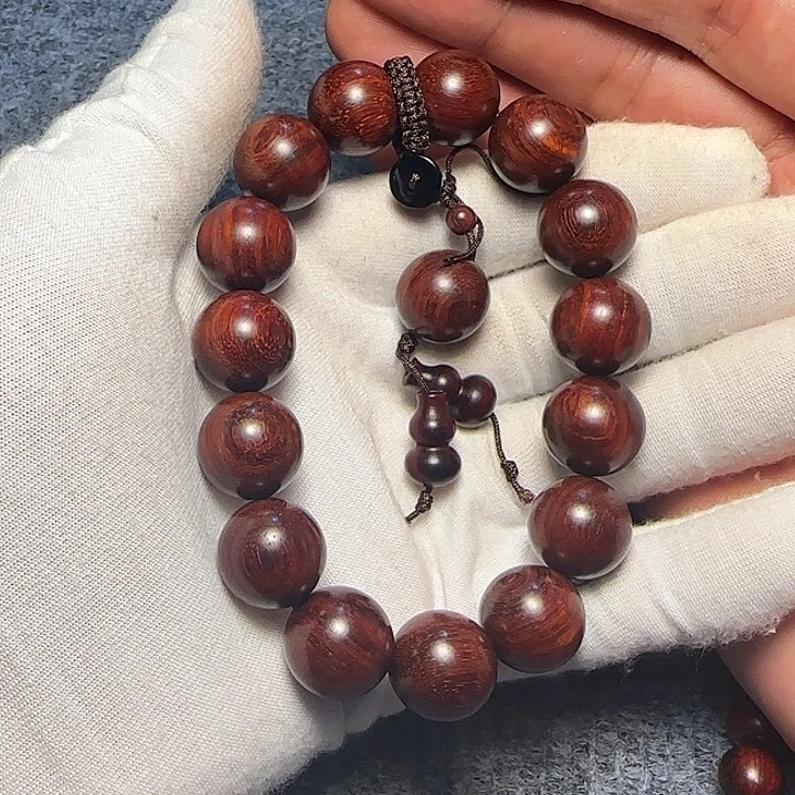 檀香紫檀（小叶紫檀）全陈化老料把件串1.5串