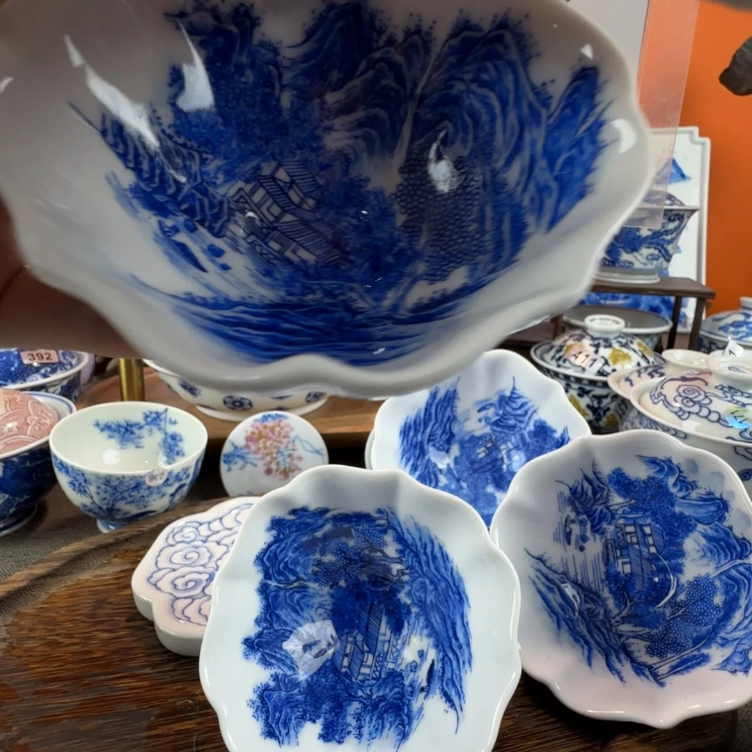 新***.瓷片景德镇手绘青花瓷器366