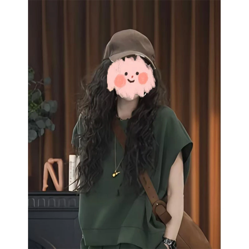 宽松短袖t恤短裙子时尚套装大码女装2025夏季新款休闲显瘦两件套