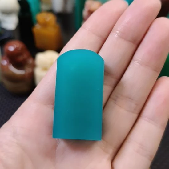 寿山石印石天空蓝无事牌