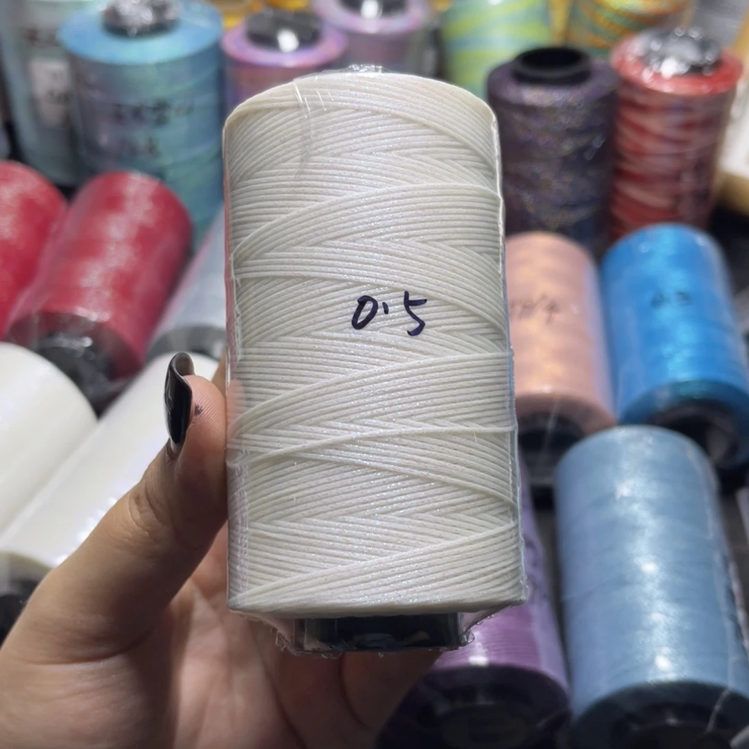 腈纶0.5洒金扁蜡100g白色