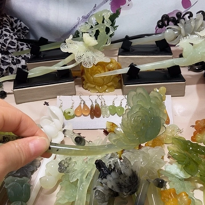岫玉未镶嵌发簪发簪