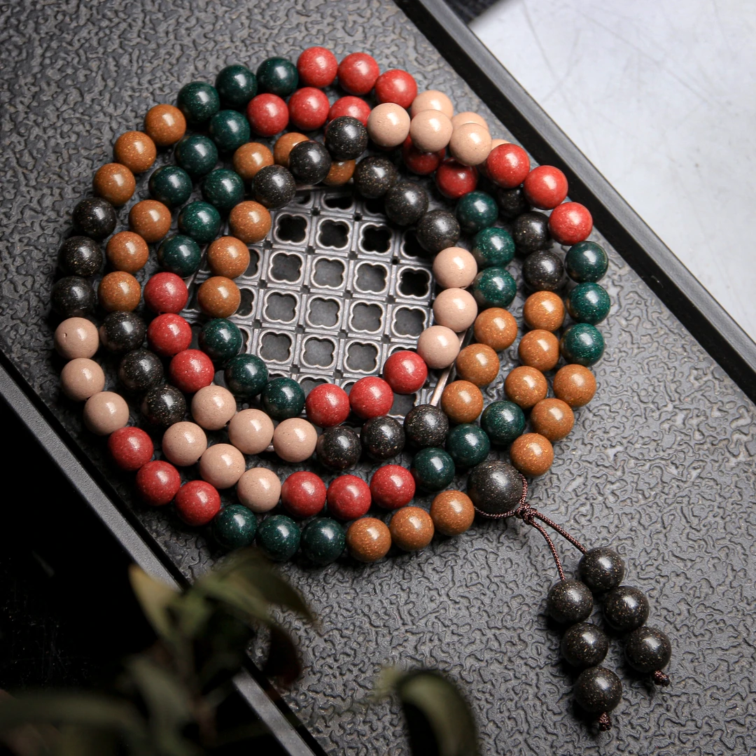 【非遗合香珠】五行合香珠8mm*108颗多圈手串 HX032