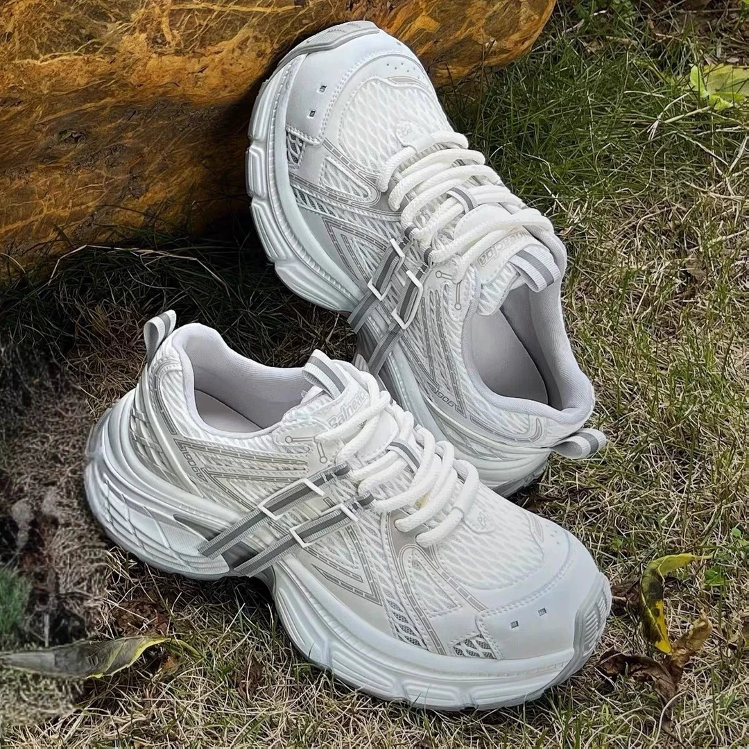 欧货厚底2025夏季新款网面透气轻便百搭休闲时尚老爹鞋P80