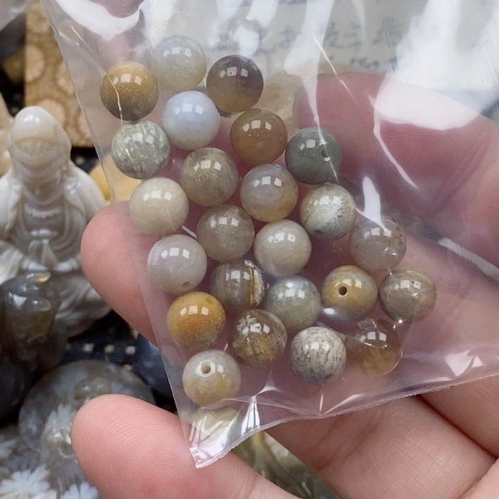 硅化珊瑚（珊瑚玉）未镶嵌颈饰
