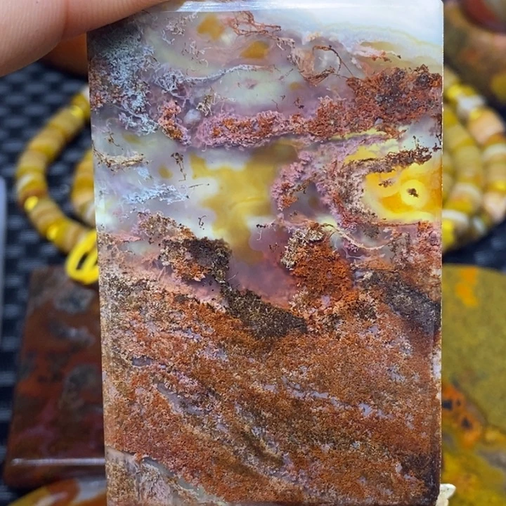 玛瑙/玉髓颈饰足银镀金镶嵌