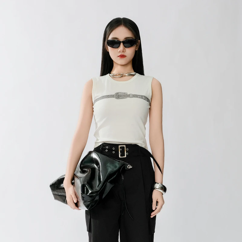 【小北专属】简约无袖针织短款背心842017