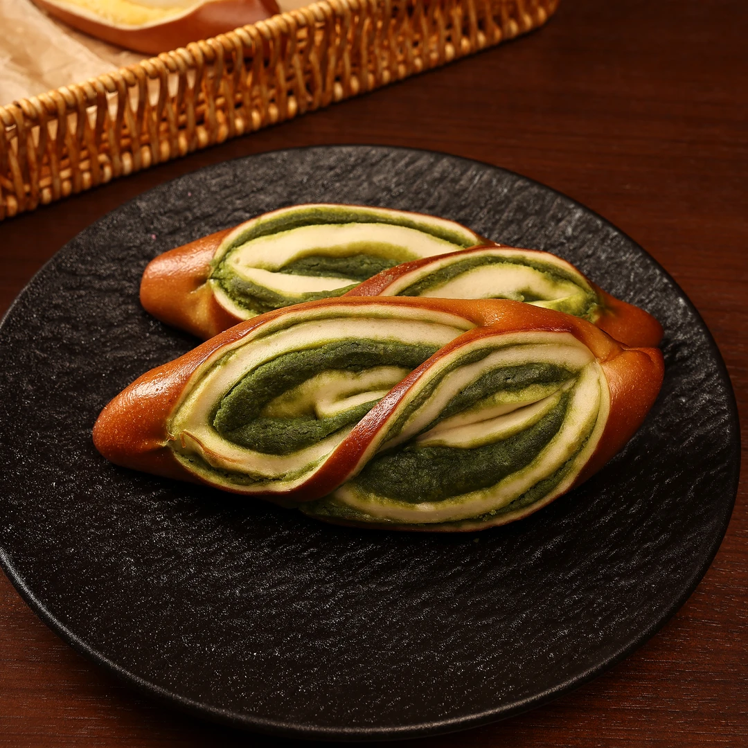 【抹茶碱水】纯手工烘焙若竹抹茶粉抹茶碱水面包代早餐美食