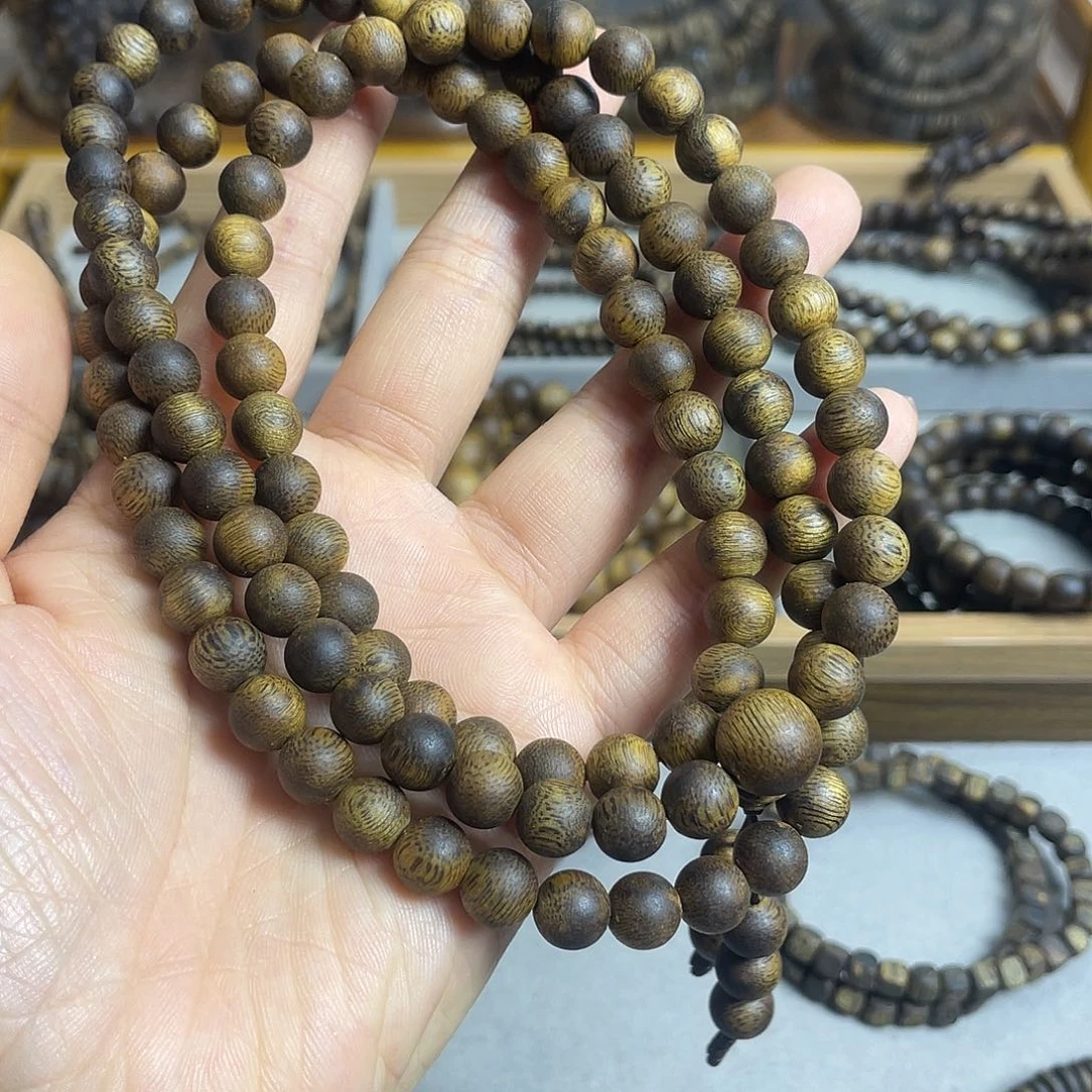 沉香碎屑沉香棋楠沉香老料多圈8mm花香蜜香29克+