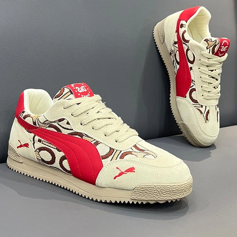 高品质翻毛皮阿甘鞋男士夏季夏季轻便软底运动休闲德训鞋低帮男鞋