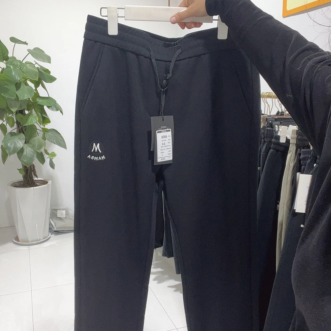 加绒男士裤子简约m标