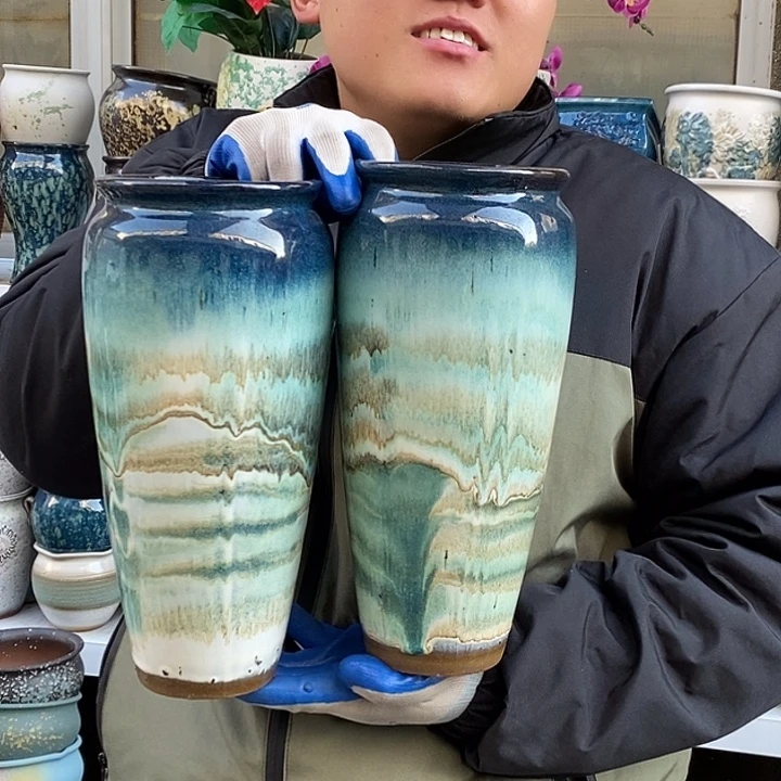 花盆紫砂口13高31福利俩个