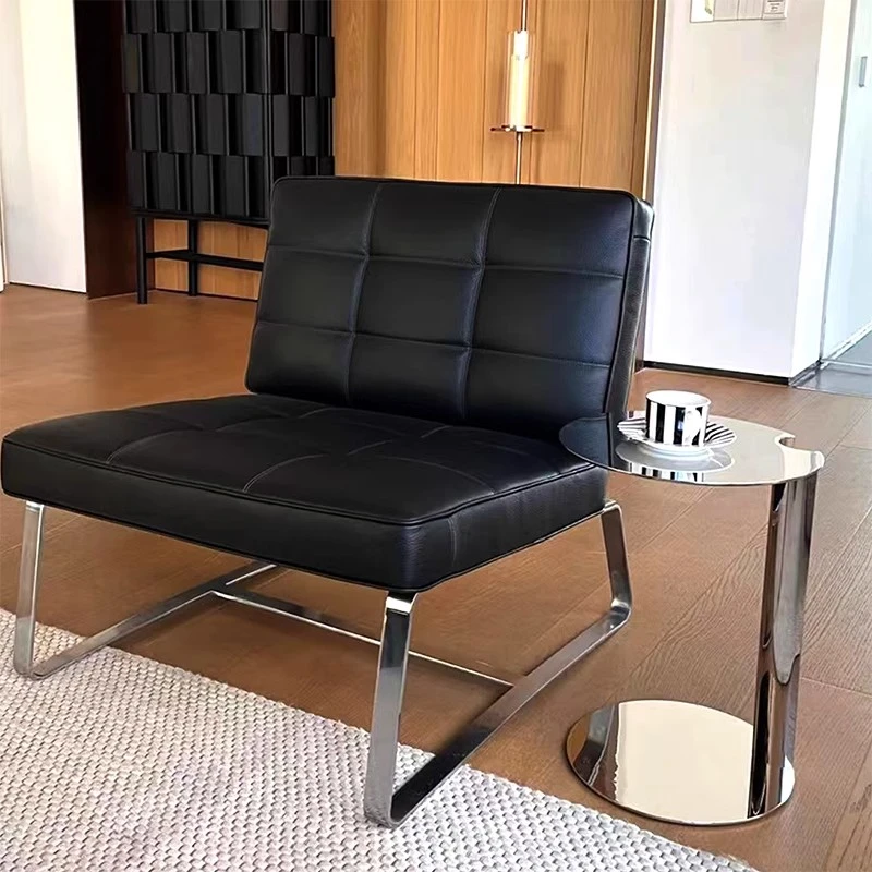 德劳椅设计师款单人沙发椅客厅单人椅轻奢办公室极简商务洽谈椅子