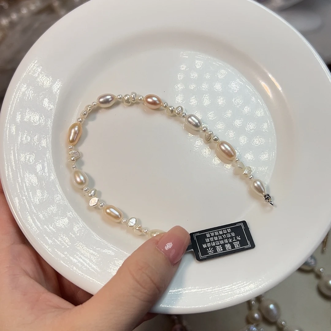 银S925镶嵌天然淡水珍珠设计款淡水珍珠