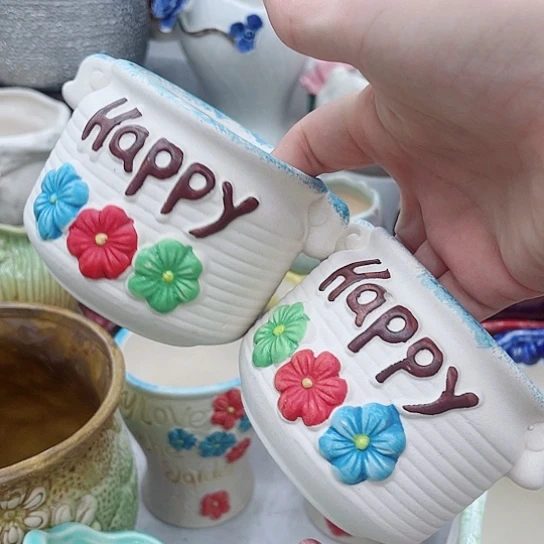 多肉绿植陶瓷花盆9.9包邮，有空