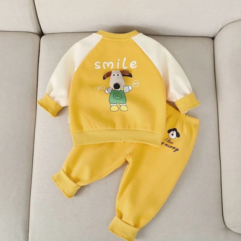 新款男童春秋装休闲帅气长袖两件套宝宝衣服童装2025年